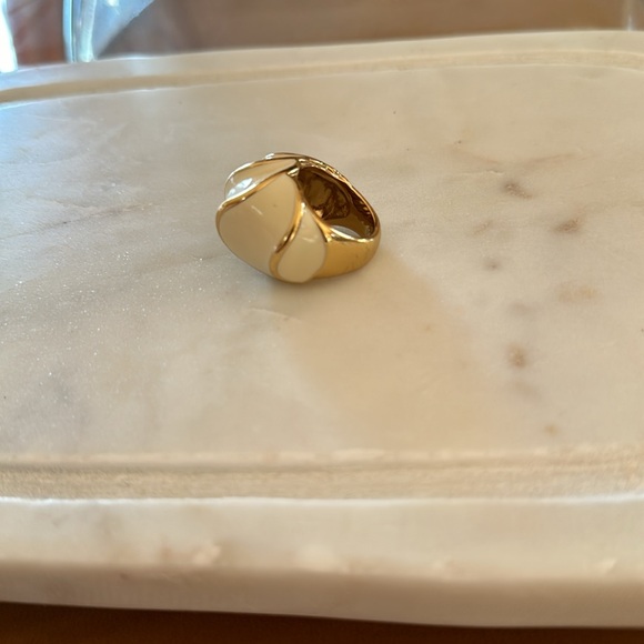 Coach ivory size 7 gold plated ring. - Picture 6 of 10